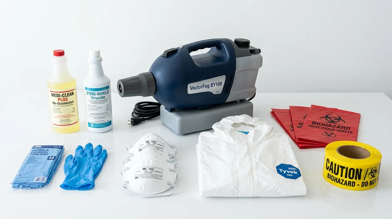 Professional biohazard remediation crew working in Williamsburg